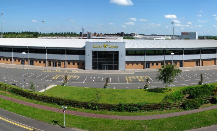Arial View of Burton Albion Football Club Security Kings