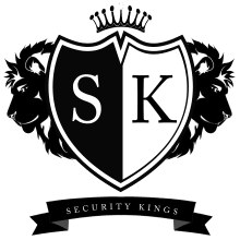 Security kings Logo Security Services and Training White dot160x