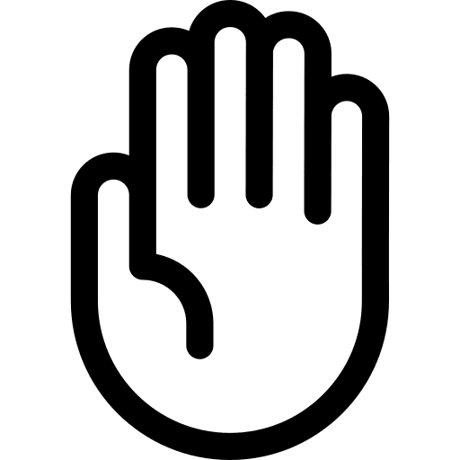 hand to stop violence and abuse icon
