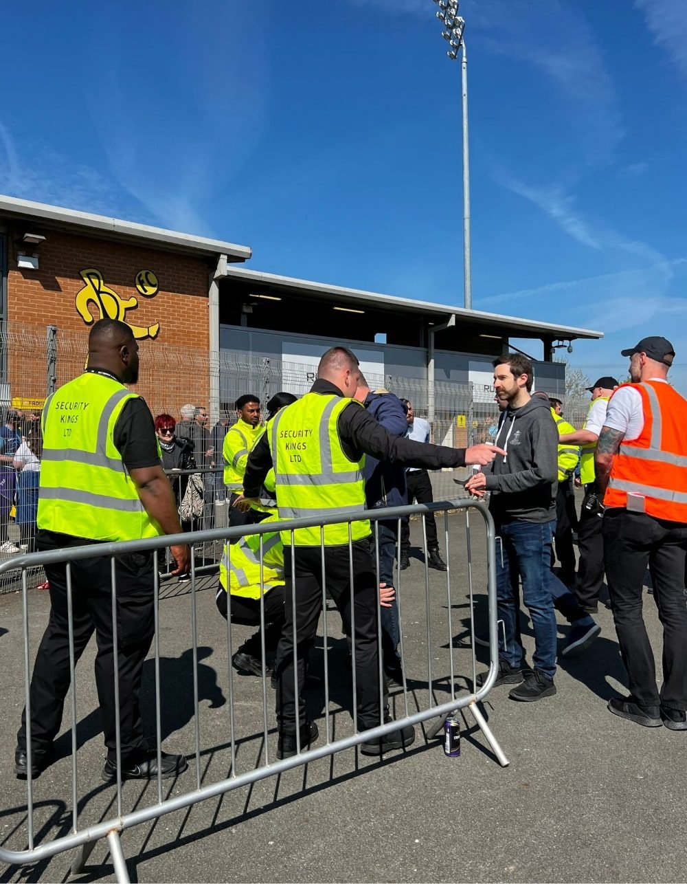 Security events team working at Burton Albion on match day